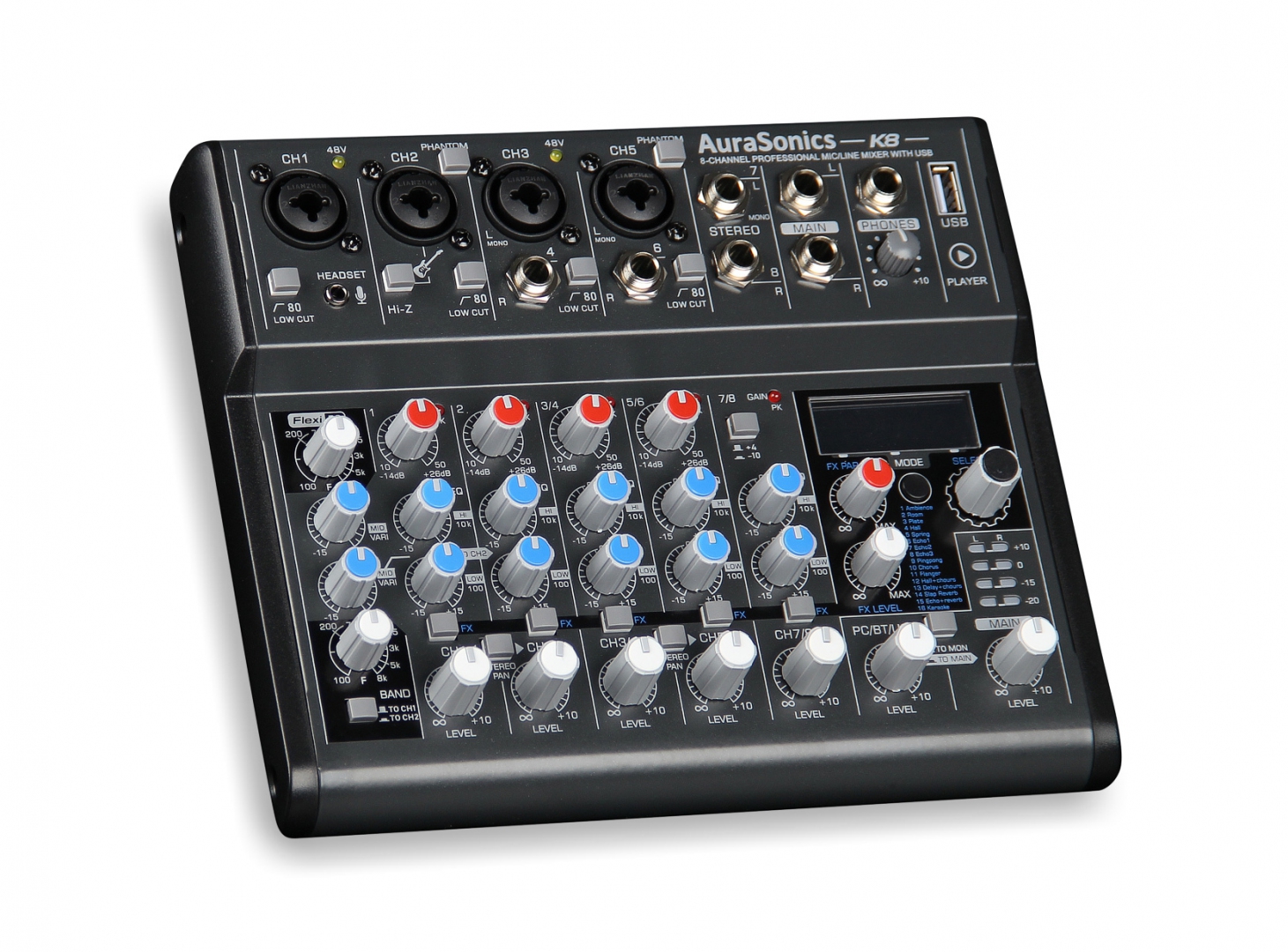 AuraSonics K8 компактный микшерный пульт в Усть-Катаве