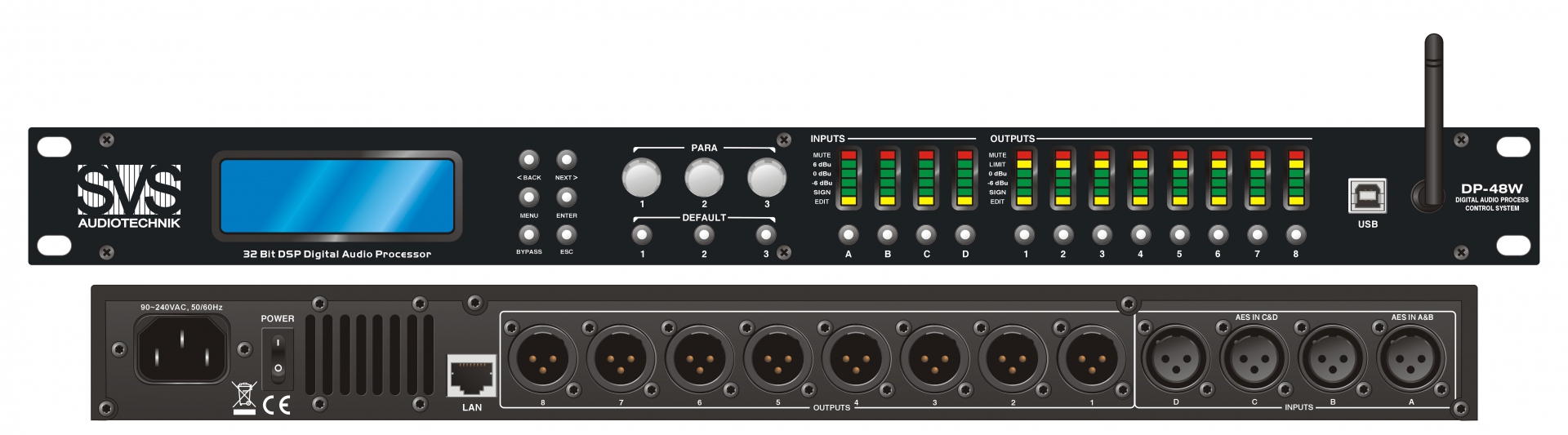 SVS Audiotechnik DP-48W Цифровой процессор: 4 входа 8 выходов в Усть-Катаве