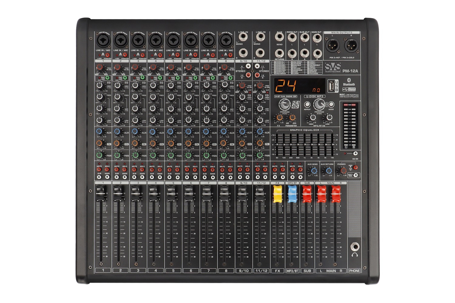 SVS Audiotechnik mixers PM-12A Активный аналоговый микшерный пульт, 12-канальный в Усть-Катаве